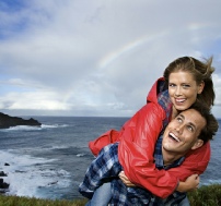 Esencia Girl and man relaxed with life practitioner course learning